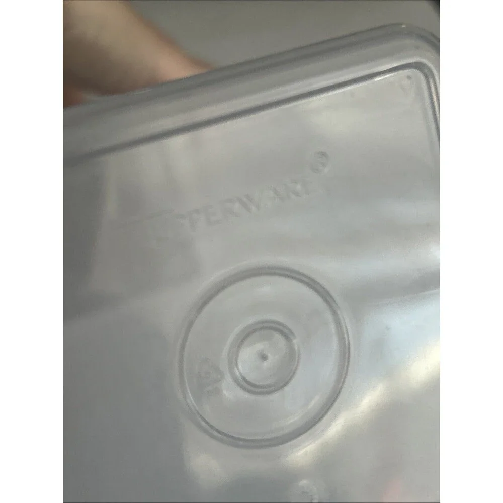 Tupperware Red Lid Cheese Storage Container Clear